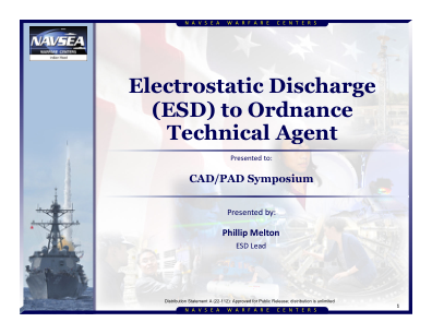 静电放电 (ESD) 至军械技术代理